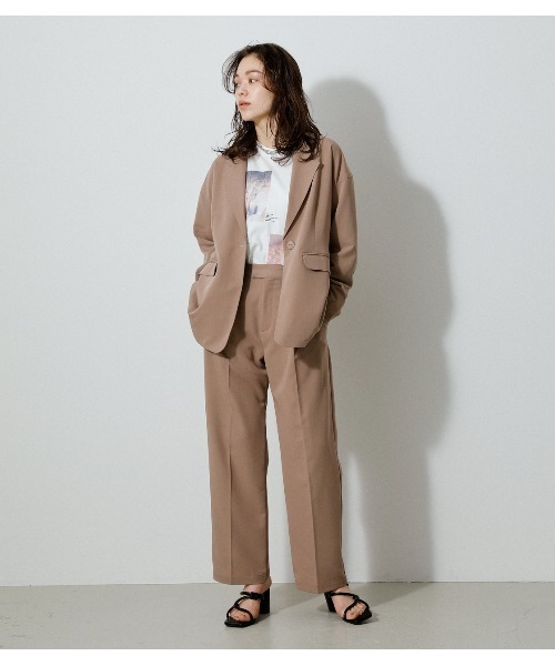 AZUL by moussy(アズールバイマウジー)の「RELAX WIDE JACKET/リラックスワイドジャケット(その他アウター・レディース・ベージュ/グレー・SMALL/MEDIUM)」の17枚目の写真