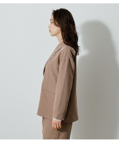AZUL by moussy(アズールバイマウジー)の「RELAX WIDE JACKET/リラックスワイドジャケット(その他アウター・レディース・ベージュ/グレー・SMALL/MEDIUM)」の19枚目の写真