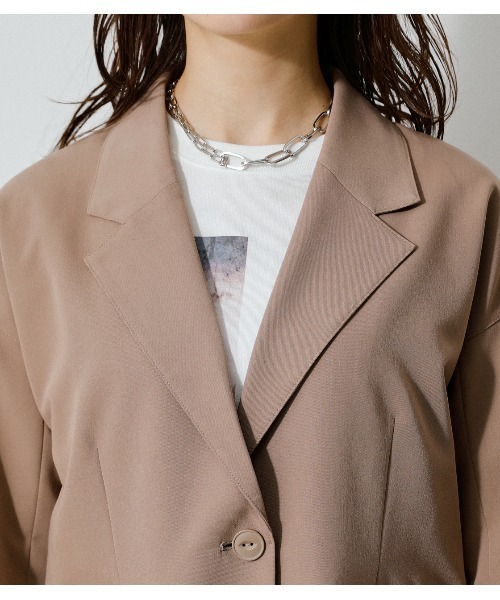 AZUL by moussy(アズールバイマウジー)の「RELAX WIDE JACKET/リラックスワイドジャケット(その他アウター・レディース・ベージュ/グレー・SMALL/MEDIUM)」の21枚目の写真