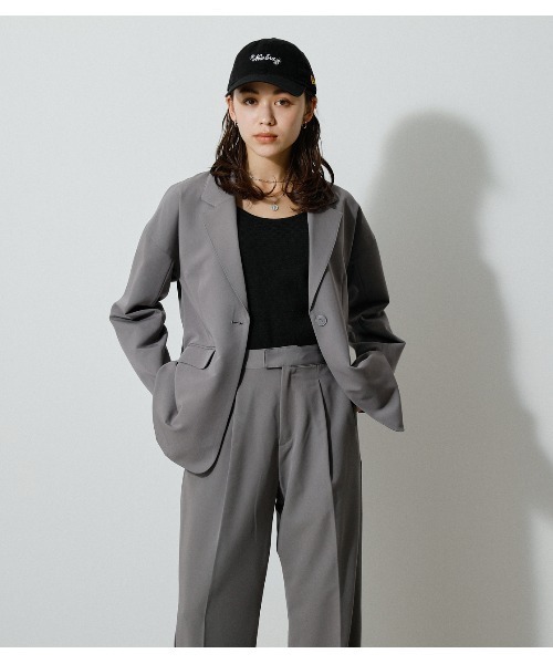 AZUL by moussy(アズールバイマウジー)の「RELAX WIDE JACKET/リラックスワイドジャケット(その他アウター・レディース・ベージュ/グレー・SMALL/MEDIUM)」の6枚目の写真
