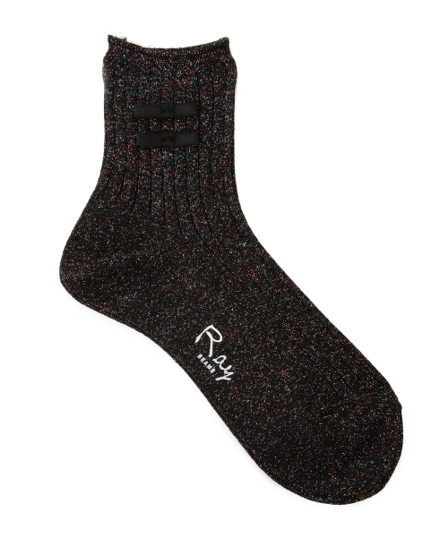 Ray BEAMS（レイビームス）の「Ray BEAMS / ラメ リボン ソックス（ソックス/靴下・レディース・ブラック/ブルー/その他1/レッド・ONE SIZE）」の20枚目の写真