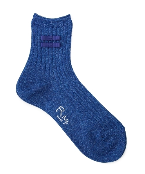Ray BEAMS（レイビームス）の「Ray BEAMS / ラメ リボン ソックス（ソックス/靴下・レディース・ブラック/ブルー/その他1/レッド・ONE SIZE）」の21枚目の写真