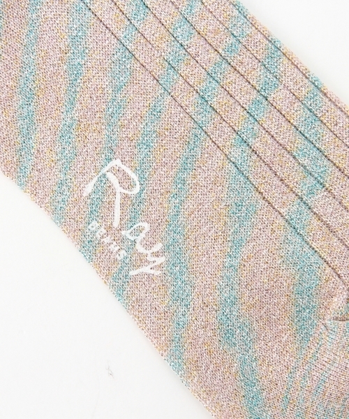 Ray BEAMS（レイビームス）の「Ray BEAMS / ラメ リボン ソックス（ソックス/靴下・レディース・ブラック/ブルー/その他1/レッド・ONE SIZE）」の12枚目の写真