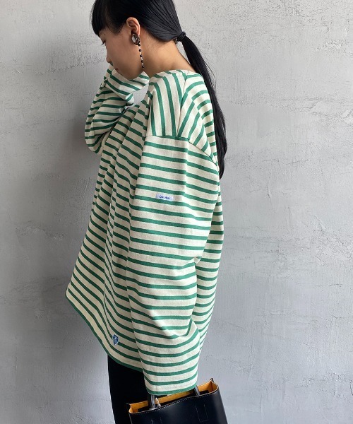 ORCIVAL（オーシバル）の「[ORCIVAL/オーシバル] ビッグシルエット クルーネックロングスリーブTシャツ（Tシャツ/カットソー・レディース・ホワイト/ホワイト系その他/ブラック/ホワイト×ネイビー/グレー系その他/ホワイト系その他2・3/4）」の3枚目の写真