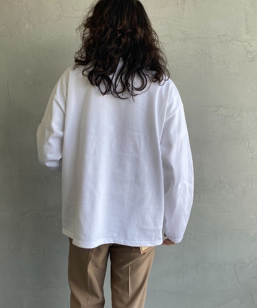 ORCIVAL（オーシバル）の「[ORCIVAL/オーシバル] ビッグシルエット クルーネックロングスリーブTシャツ（Tシャツ/カットソー・レディース・ホワイト/ホワイト系その他/ブラック/ホワイト×ネイビー/グレー系その他/ホワイト系その他2・3/4）」の14枚目の写真