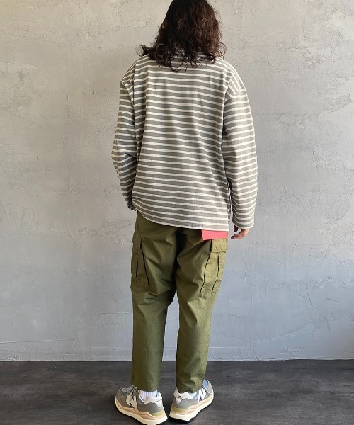 ORCIVAL（オーシバル）の「[ORCIVAL/オーシバル] ビッグシルエット クルーネックロングスリーブTシャツ（Tシャツ/カットソー・レディース・ホワイト/ホワイト系その他/ブラック/ホワイト×ネイビー/グレー系その他/ホワイト系その他2・3/4）」の9枚目の写真