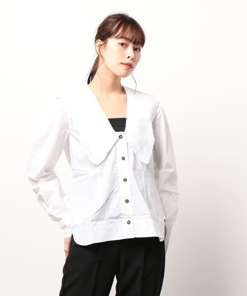 GANNI（ガニー）の「【GANNI】コットンポプリンシャツ（シャツ 