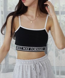 WEGO | WEGO/カップインロゴリブキャミソール(キャミソール)