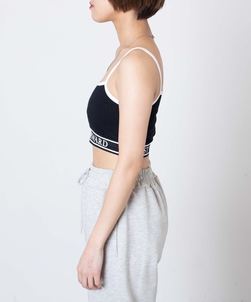 WEGO(ウィゴー)の「WEGO/カップインロゴリブキャミソール(キャミソール・レディース・ホワイト/ブラック・FREE)」の12枚目の写真
