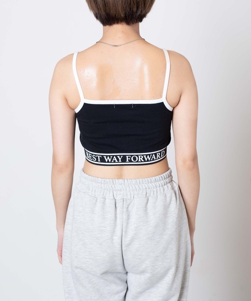 WEGO(ウィゴー)の「WEGO/カップインロゴリブキャミソール(キャミソール・レディース・ホワイト/ブラック・FREE)」の13枚目の写真