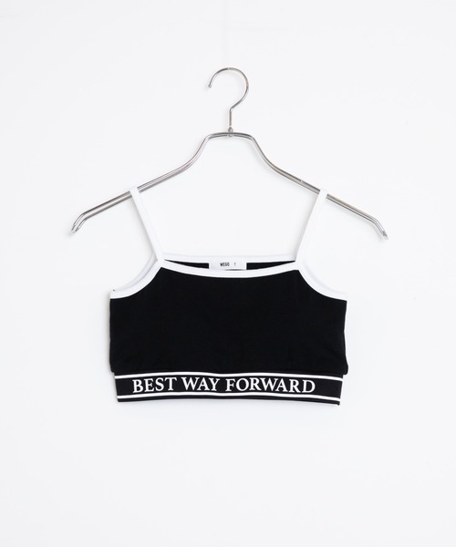 WEGO(ウィゴー)の「WEGO/カップインロゴリブキャミソール(キャミソール・レディース・ホワイト/ブラック・FREE)」の16枚目の写真
