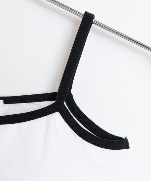 WEGO(ウィゴー)の「WEGO/カップインロゴリブキャミソール(キャミソール・レディース・ホワイト/ブラック・FREE)」の17枚目の写真