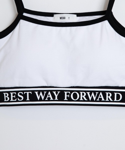 WEGO(ウィゴー)の「WEGO/カップインロゴリブキャミソール(キャミソール・レディース・ホワイト/ブラック・FREE)」の19枚目の写真