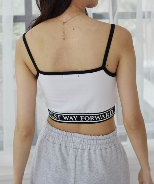 WEGO(ウィゴー)の「WEGO/カップインロゴリブキャミソール(キャミソール・レディース・ホワイト/ブラック・FREE)」の21枚目の写真