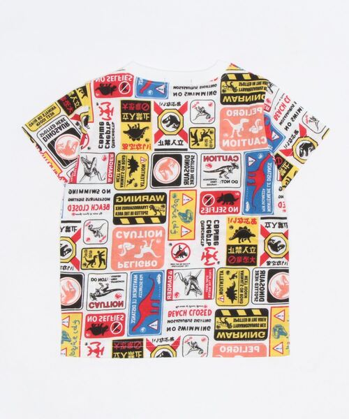LITTLE BEAR CLUB(リトルベアクラブ)の「ジュラシックワールド標識柄Tシャツ(Tシャツ/カットソー・キッズ・ブラック/ホワイト・100/110/120/130/90)」の3枚目の写真