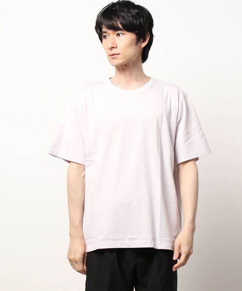 PAZZO(パッゾ)の「【PAZZO】 製品染め クルーネック SS TEE/Tシャツ(Tシャツ/カットソー・メンズ・ライトグレー/ブラック/ライトパープル/ホワイト系1・2/4/3)」の4枚目の写真