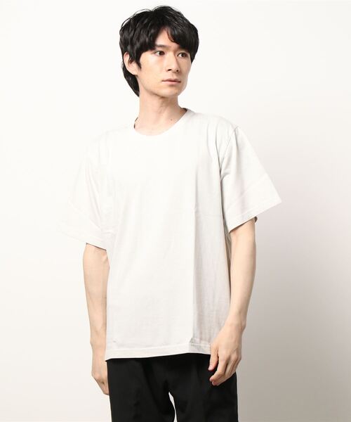 PAZZO(パッゾ)の「【PAZZO】 製品染め クルーネック SS TEE/Tシャツ(Tシャツ/カットソー・メンズ・ライトグレー/ブラック/ライトパープル/ホワイト系1・2/4/3)」の3枚目の写真