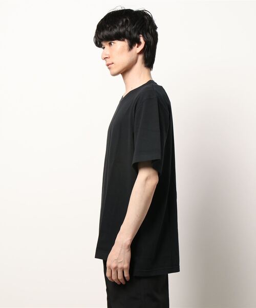 PAZZO(パッゾ)の「【PAZZO】 製品染め クルーネック SS TEE/Tシャツ(Tシャツ/カットソー・メンズ・ライトグレー/ブラック/ライトパープル/ホワイト系1・2/4/3)」の5枚目の写真
