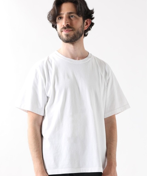 PAZZO(パッゾ)の「【PAZZO】 製品染め クルーネック SS TEE/Tシャツ(Tシャツ/カットソー・メンズ・ライトグレー/ブラック/ライトパープル/ホワイト系1・2/4/3)」の2枚目の写真