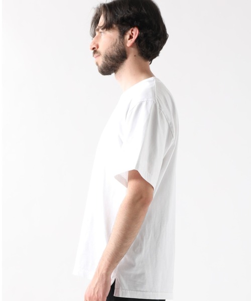 PAZZO(パッゾ)の「【PAZZO】 製品染め クルーネック SS TEE/Tシャツ(Tシャツ/カットソー・メンズ・ライトグレー/ブラック/ライトパープル/ホワイト系1・2/4/3)」の7枚目の写真