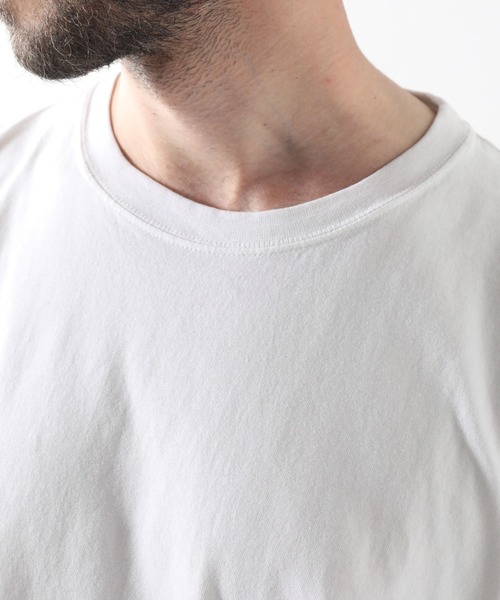 PAZZO(パッゾ)の「【PAZZO】 製品染め クルーネック SS TEE/Tシャツ(Tシャツ/カットソー・メンズ・ライトグレー/ブラック/ライトパープル/ホワイト系1・2/4/3)」の9枚目の写真