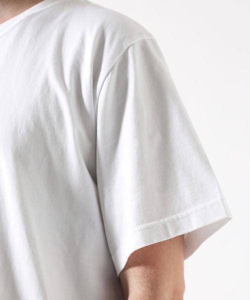 PAZZO(パッゾ)の「【PAZZO】 製品染め クルーネック SS TEE/Tシャツ(Tシャツ/カットソー・メンズ・ライトグレー/ブラック/ライトパープル/ホワイト系1・2/4/3)」の10枚目の写真
