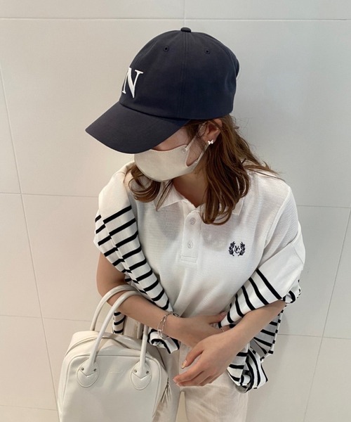 one after another NICE CLAUP（ワンアフターアナザーナイスクラップ）の「ナイスのポロTee（Tシャツ/カットソー・レディース・オフホワイト/ネイビー/ラベンダー・FREE）」の13枚目の写真
