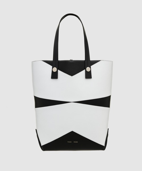 PROENZA SCHOULER(プロエンザ スクーラー)の「Pieced North South Tobo Tote(トートバッグ・レディース・ホワイト×ブラック・ONESIZE)」の1枚目の写真