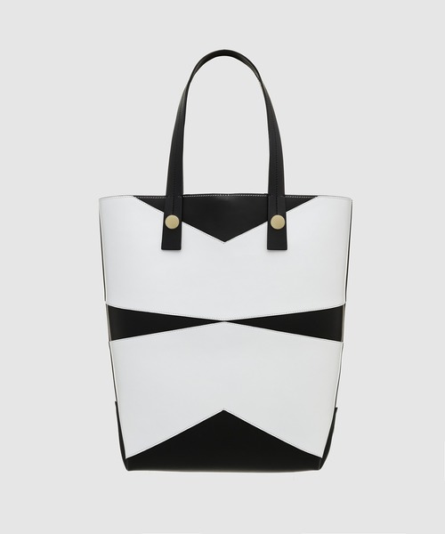 PROENZA SCHOULER(プロエンザ スクーラー)の「Pieced North South Tobo Tote(トートバッグ・レディース・ホワイト×ブラック・ONESIZE)」の2枚目の写真