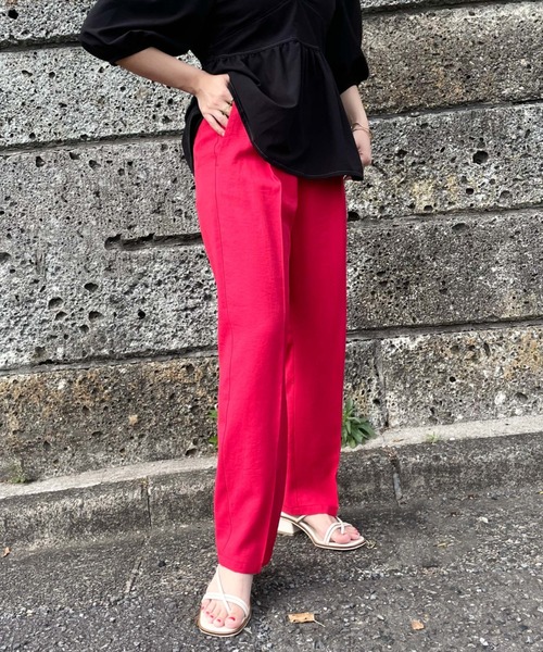 archives（アルシーヴ）の「センタープレスカラーパンツ（スラックス・レディース・ブラック/レッド/ブルー/アイボリー・MEDIUM）」の9枚目の写真