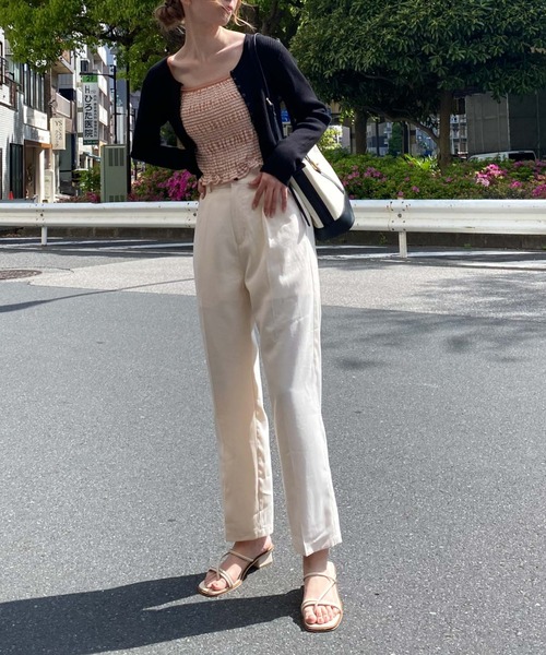 archives（アルシーヴ）の「センタープレスカラーパンツ（スラックス・レディース・ブラック/レッド/ブルー/アイボリー・MEDIUM）」の17枚目の写真