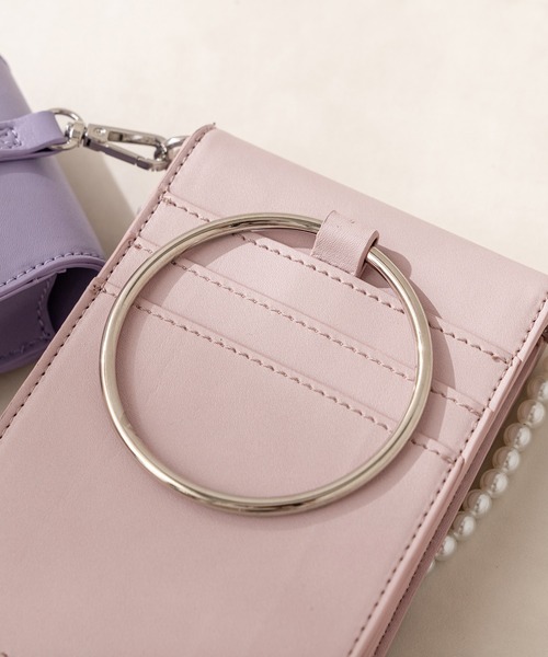 OLIVE des OLIVE（オリーブデオリーブ）の「リング付きスマホショルダー（ショルダーバッグ・レディース・シルバー/ラベンダー/ブラック/オフホワイト・FREE）」の17枚目の写真