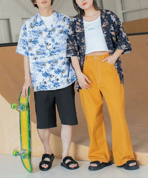 PBLIM（ページボーイリム）の「PAGEBOYLIM/アロハシャツ（シャツ/ブラウス・レディース・ホワイト系その他/ブラック系その他・FREE）」の3枚目の写真