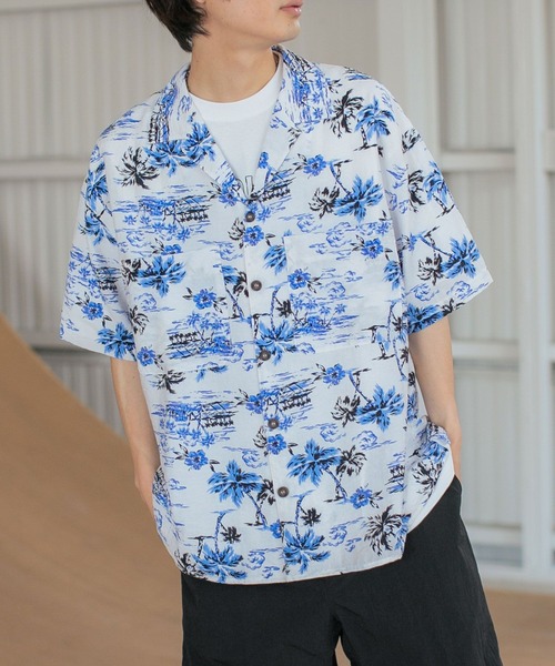 PBLIM（ページボーイリム）の「PAGEBOYLIM/アロハシャツ（シャツ/ブラウス・レディース・ホワイト系その他/ブラック系その他・FREE）」の5枚目の写真