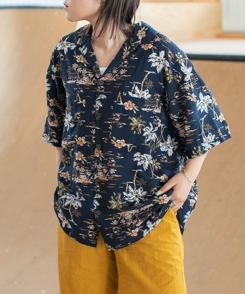 PBLIM（ページボーイリム）の「PAGEBOYLIM/アロハシャツ（シャツ/ブラウス・レディース・ホワイト系その他/ブラック系その他・FREE）」の10枚目の写真