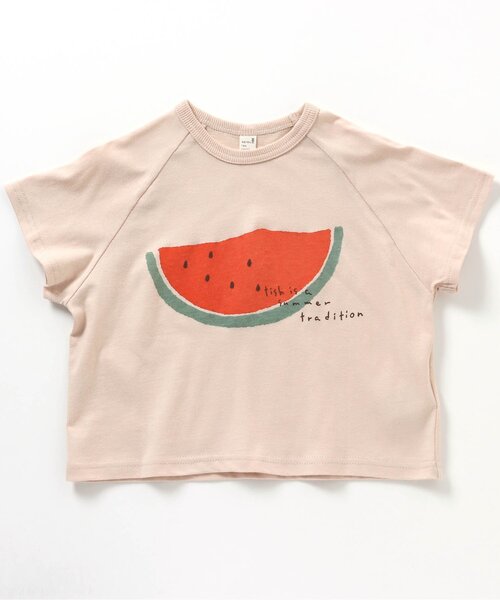 apres les cours(アプレレクール)の「/モチーフ温変Tシャツ(Tシャツ/カットソー・キッズ・オフホワイト/サーモンピンク・120/110/130/80/90/100/140)」の2枚目の写真