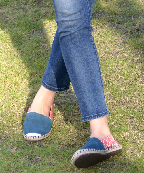 チャイハネ(チャイハネ)の「【チャイハネ】スエード&ジャガード エスパドリーユ(スリッポン・レディース・ブラウン/グリーン/ブルー/カーキ・LARGE/MEDIUM)」の15枚目の写真