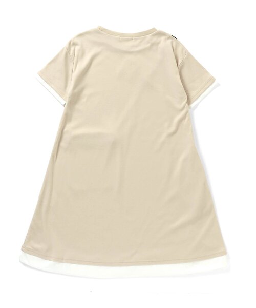 algy（アルジー）の「PVCショルダー風Tワンピ（ワンピース・キッズ・ベージュ/サックスブルー/ピンク・SMALL/MEDIUM/X-SMALL/XX-SMALL）」の4枚目の写真