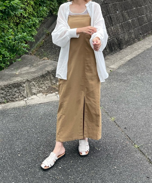 LE MORE(リモア)の「シアースタンドカラーシャツ(シャツ/ブラウス・レディース・ホワイト/ブラック/ピンク/ブルー/ライトブルー/ベージュ・FREE)」の17枚目の写真