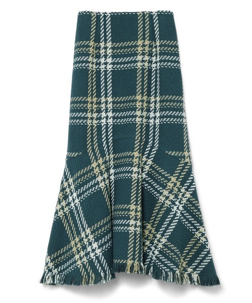 Mila Owen（ミラオーウェン）の「裾フリンジドマーメイドツィードスカート（スカート・レディース・ベージュ/チャコールグレー/グリーン・0/00/1）」の17枚目の写真