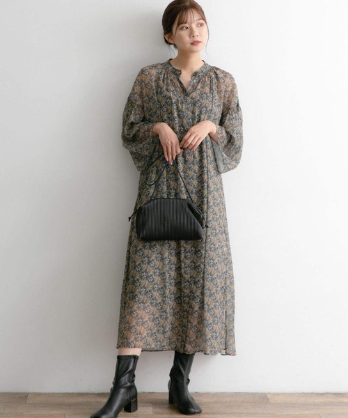 URBAN RESEARCH ROSSO WOMEN（アーバンリサーチ　ロッソ）の「ペイズリーフラワーワンピース（ワンピース・レディース・ブラック系その他/グリーン系その他・FREE）」の13枚目の写真