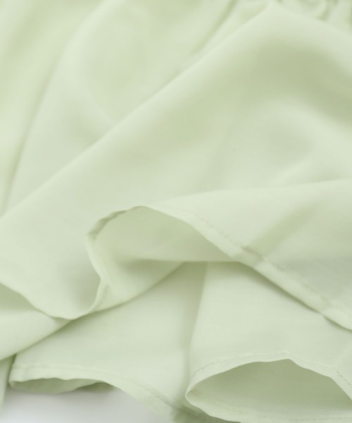 anown（アノン）の「ティアードチュニック　シアーシャツ シア―ブラウス ノースリーブ フレンチ袖 チュニックシャツ ティアード シアー 前後2way きれいめ（シャツ/ブラウス・レディース・ブラック/オフホワイト/ライトグリーン/ライトベージュ・M）」の5枚目の写真