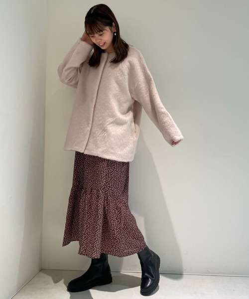 flower（フラワー）の「ハートリーブスワンピース（ワンピース・レディース・ブラウン/カーキ・FREE）」の4枚目の写真