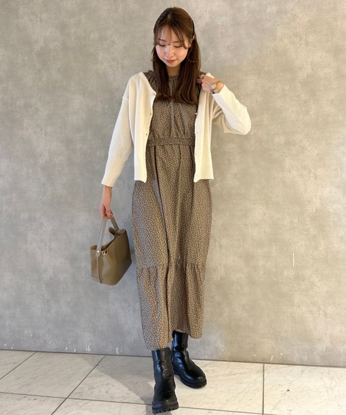 flower（フラワー）の「ハートリーブスワンピース（ワンピース・レディース・ブラウン/カーキ・FREE）」の5枚目の写真