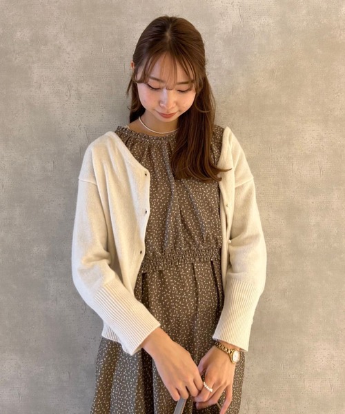 flower（フラワー）の「ハートリーブスワンピース（ワンピース・レディース・ブラウン/カーキ・FREE）」の6枚目の写真