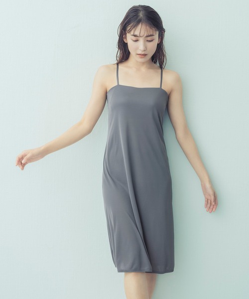 WING（ウイング）の「カップ付きインナー　「NATURAL BEAUTY BASIC コラボ」（インナーウェア/肌着・レディース・ダークブラウン/ブラウン/グリーン/オリーブ/ブラック・S/M/L）」の3枚目の写真
