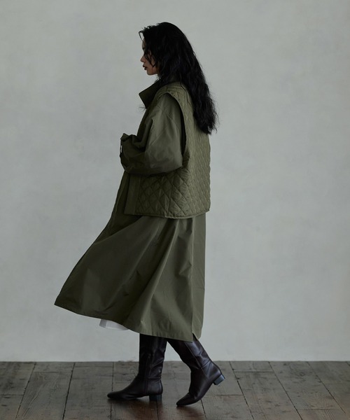 hellam（へラム）の「3WAY キルティングライナー付モッズコート（モッズコート・レディース・ブラック/カーキ/アイボリー・FREE）」の21枚目の写真