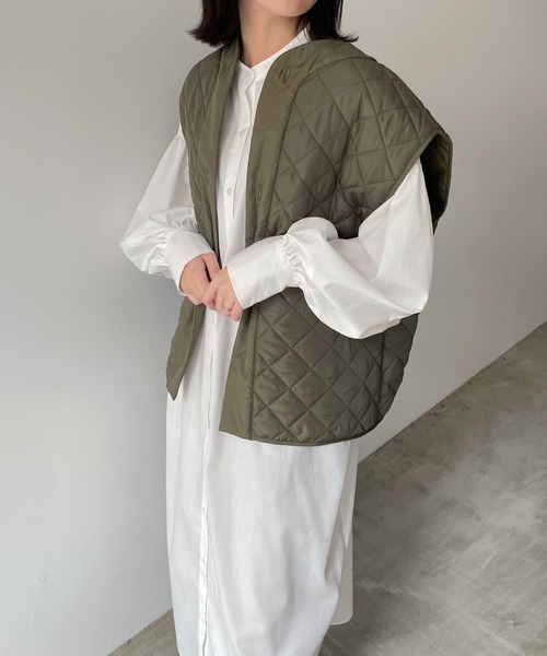 hellam（へラム）の「3WAY キルティングライナー付モッズコート（モッズコート・レディース・ブラック/カーキ/アイボリー・FREE）」の19枚目の写真