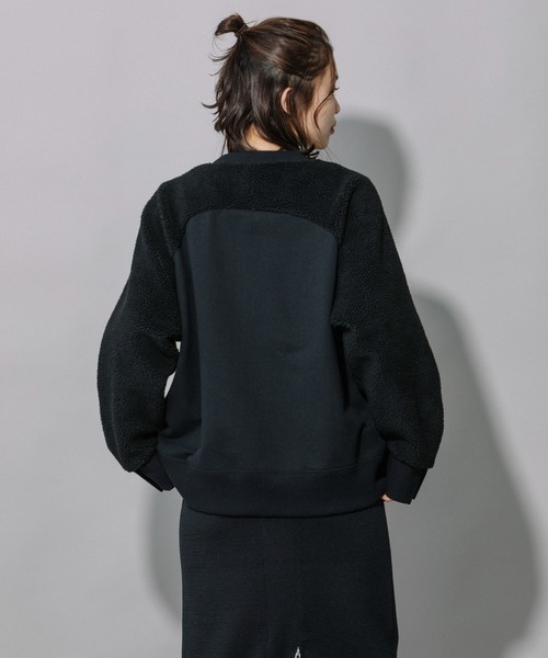 Munich（ミューニック）の「裏毛×シープボアスウェットプルオーバー（スウェット・レディース・アイボリー/グレイッシュベージュ/ブラック・FREE）」の21枚目の写真