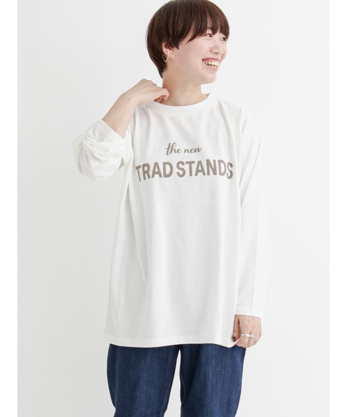 Lugnoncure（ルノンキュール）の「ロゴロンT（Tシャツ/カットソー・レディース・ベージュ/オフホワイト/チャコール・ﾌﾘ-）」の2枚目の写真